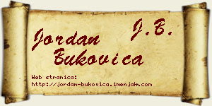 Jordan Bukovica vizit kartica